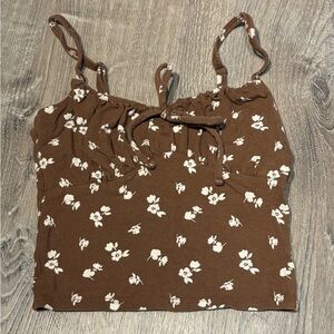 Hollister Brown Floral Camisole